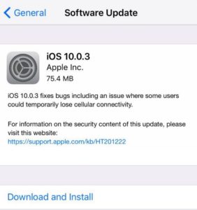flaws in iOS 10.3