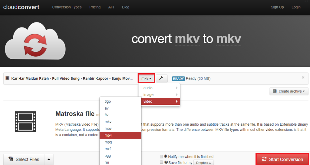 Convert Video from MKV to MP4 Format