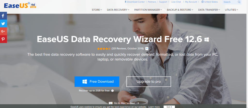 EaseUs recovery software