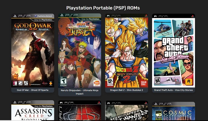 coolrom psp roms games