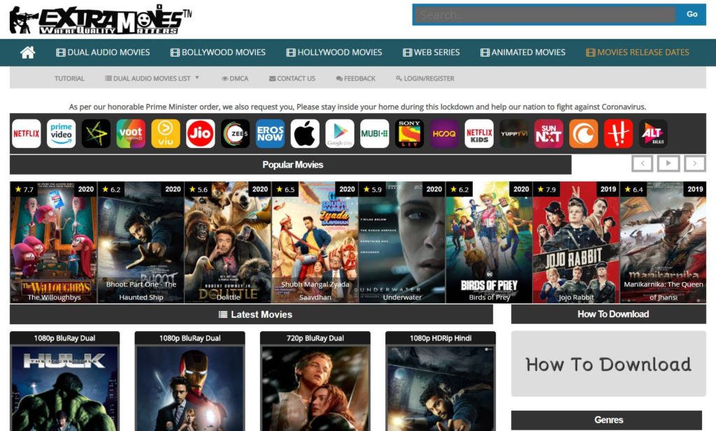 Best Websites To Download Web Series In Hindi- ExtraMovies